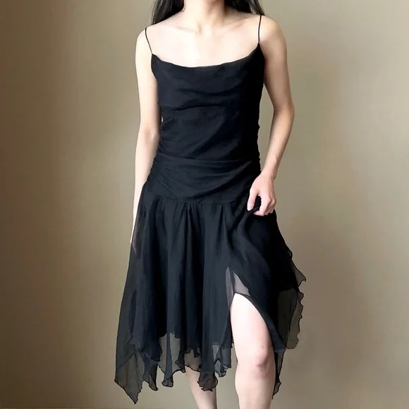 Dresses | Silk Fairy Dress In Black | Poshmark